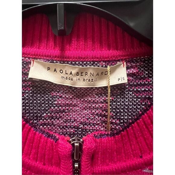 PAOLA BERNARDI JAQUETA LAURA COR HYPER PINK Sweater jacket  size S NWT - Picture 4 of 5